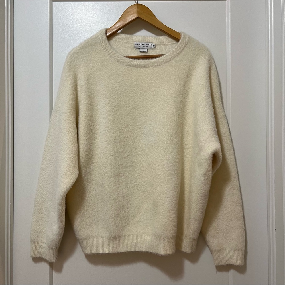 MOLLY BRACKEN - Premium - Cream -  Crewneck Sweater  Women’s M